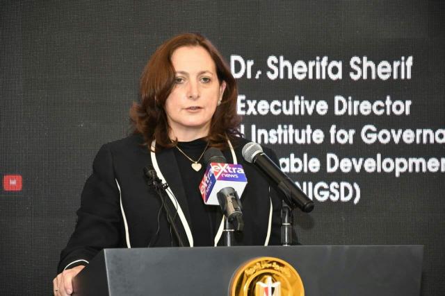 الدكتورة شريفة شريف، المدير التنفيذي للمعهد القومي للحوكمة والتنمية المستدامة