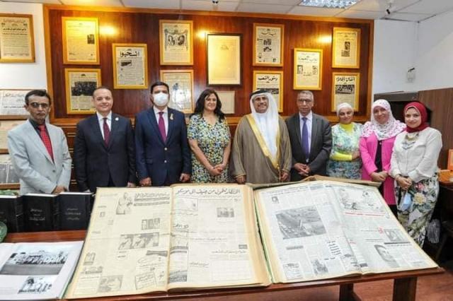 اللواء طارق نصير اثناء مشاركتة في زيارة لمؤسسة الأهرام