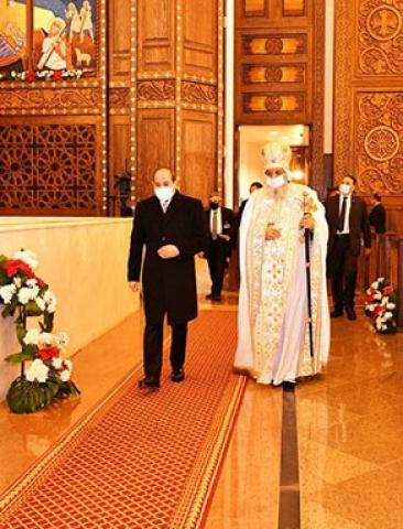 الرئيس السيسي والبابا تواضروس